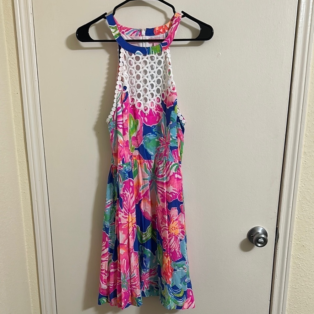 EUC Lilly Pulitzer Tropical Halter Neck‎ Dress